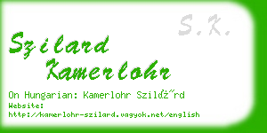 szilard kamerlohr business card